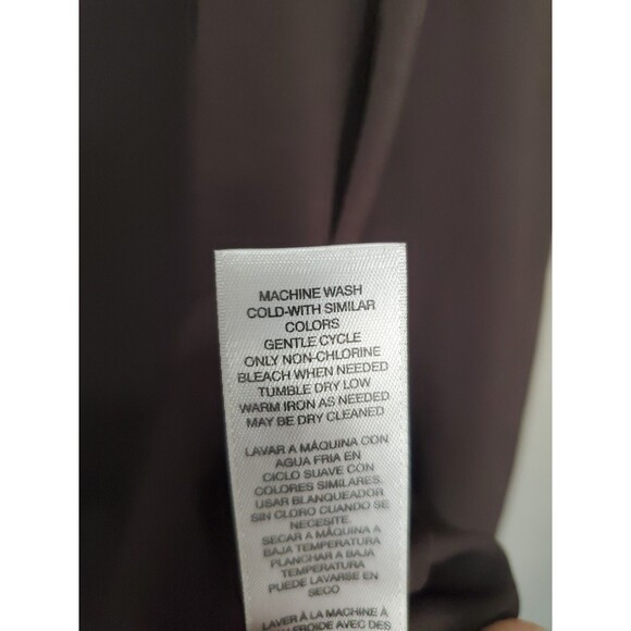 Chico's Brown Woven Cold Shoulder Button-Up Blouse Size 2 Large - Picture 6 of 7